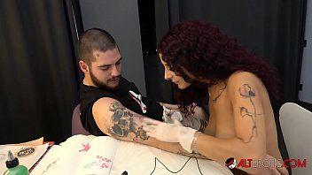 Brazilian tatooed secretary get big cock