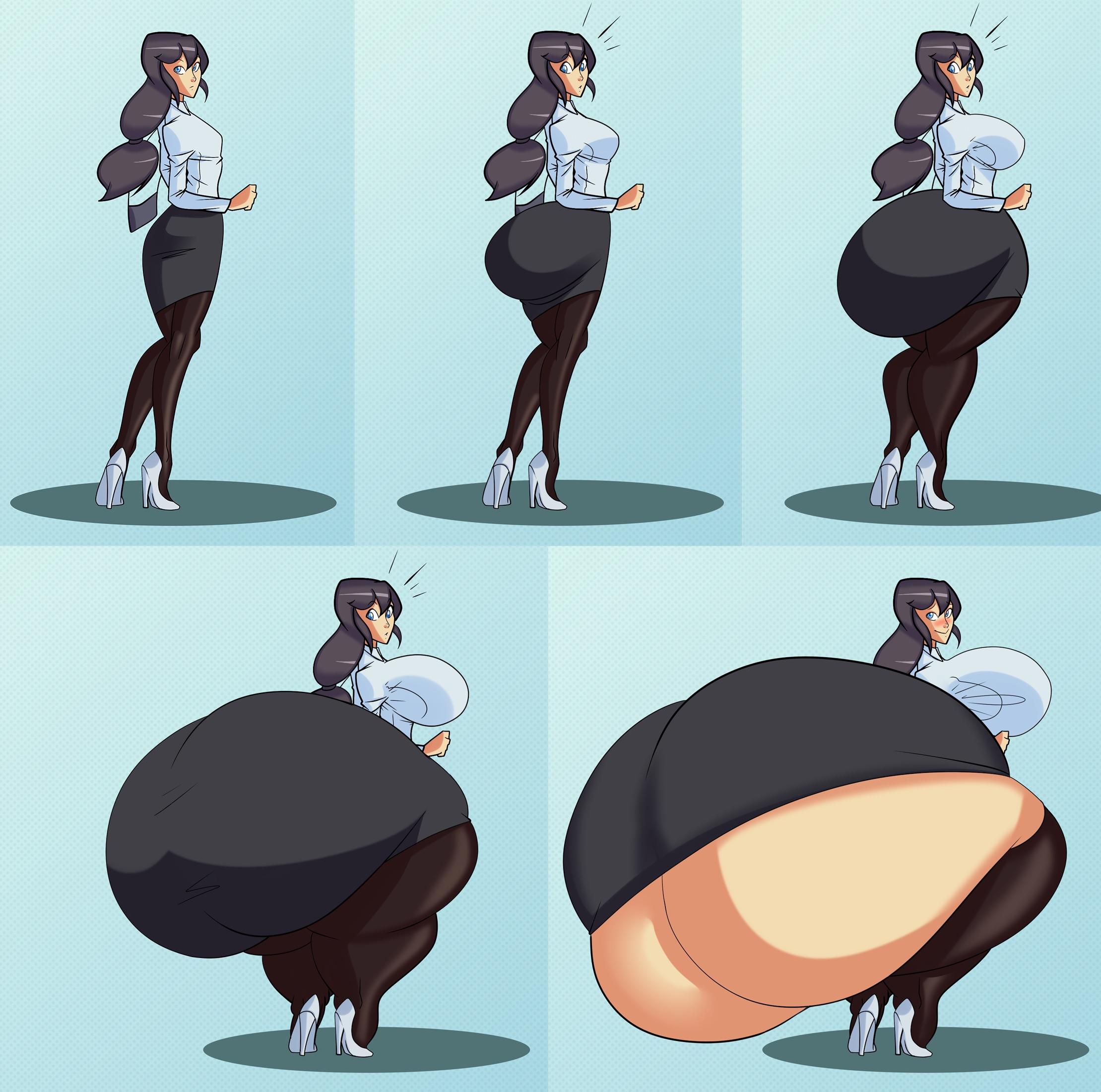 Breast ass expansion animation