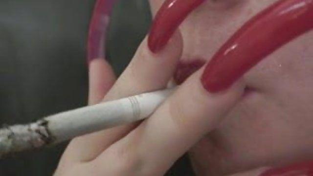 best of Smoking nails long red