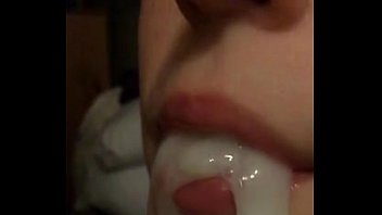 Cum dripping mouth tits